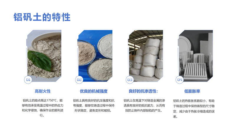 铝矾土骨料｜熟料|高铝细粉|浇筑料｜铸造用｜耐火铝矾土|厂家特性图